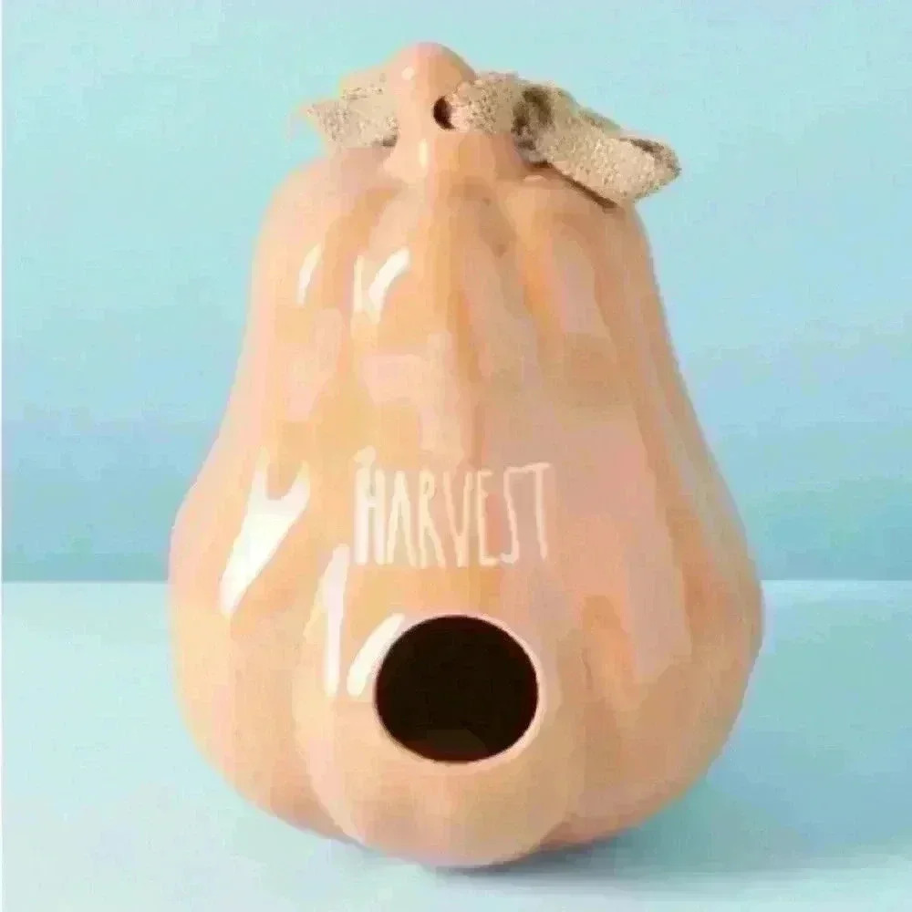 NEW Rae Dunn - HARVEST - Beautiful Ceramic Gourd Birdhouse / Home Decor